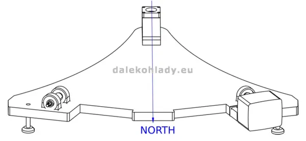 Polárne nastavenie EQ platformy Omegon 50°