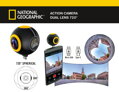 Akčná kamera National Geographic HD 1024P 720° ANDROID SPY