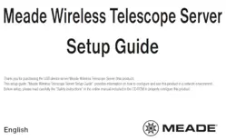 MEADE Wireless Telescope Server Setup Guide