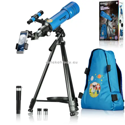 Teleskop Bresser JUNIOR 70-400 AZ BackPack modrý