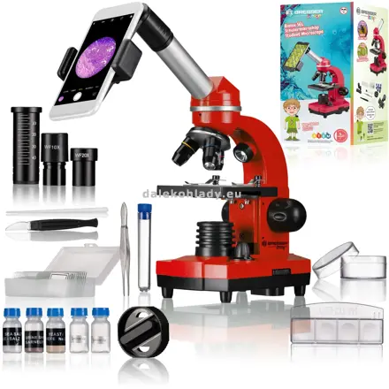 Mikroskop Bresser BIOLUX SEL 40-1600x červený