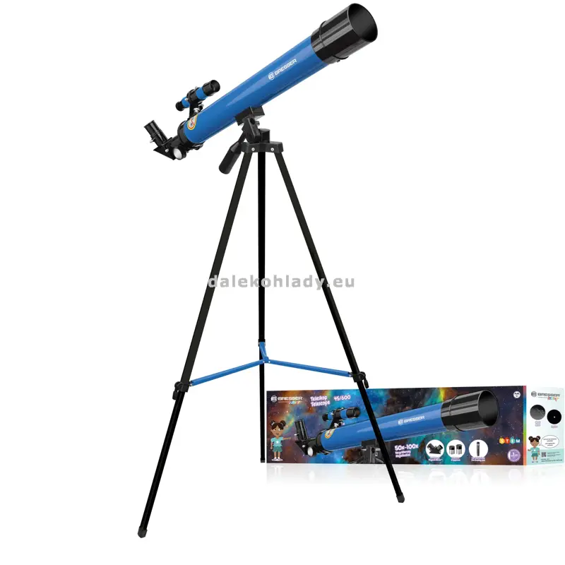 Teleskop Bresser JUNIOR 45-600 AZ modrý Teleskop Bresser JUNIOR 45-600 AZ modrý